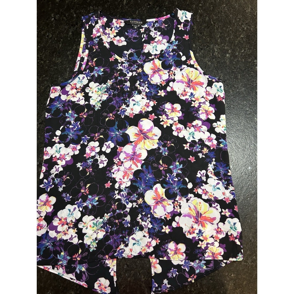 # 86Lot Of 2 Size ExS Floral & Boho Sleeveless Tops By Express & Pink Rose(NWT)